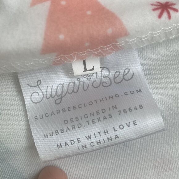 Sugar Bee Christmas Novelty Pajama Top L - Picture 5 of 6